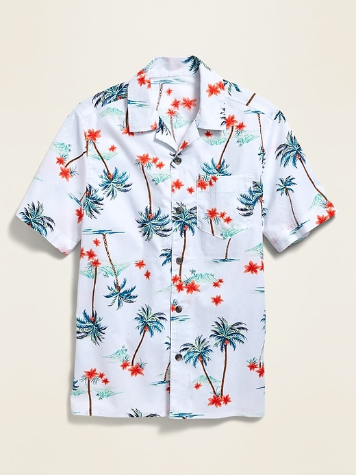 Printed Built-In Flex Camp Shirt For Boys | Old Navy
