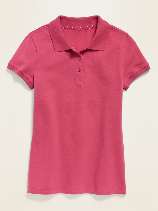 View large product image 1 of 1. Uniform Pique Polo Shirt for Girls