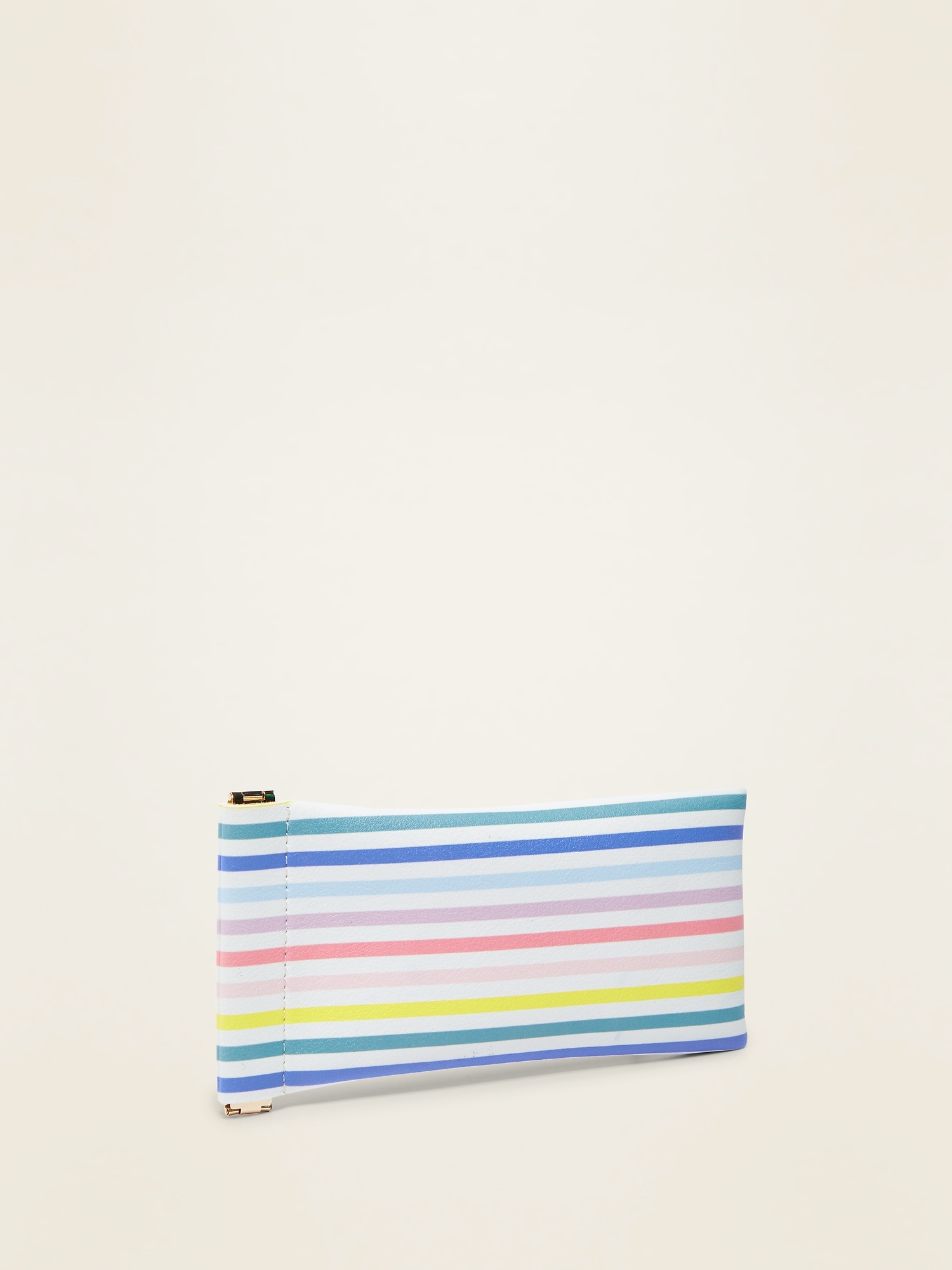 PINK STRIPED GLITTER PENCIL CASE - Beyond The Rainbow