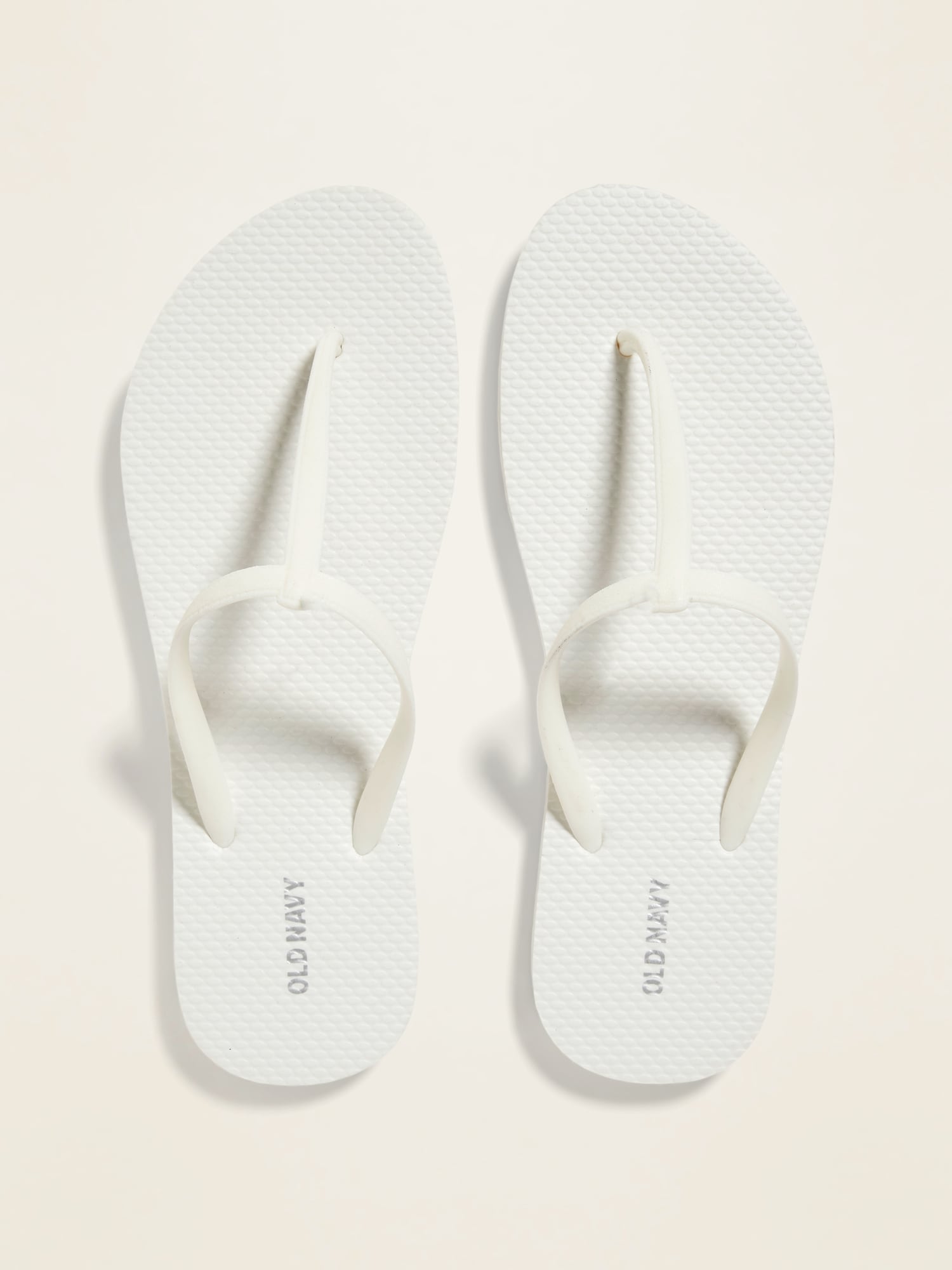 Old Navy T-Strap Flip-Flops (Partially Plant-Based) white. 1