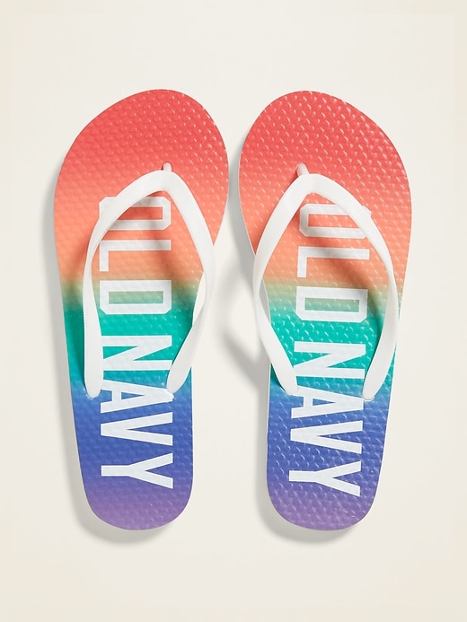View large product image 1 of 1. Logo-Graphic Flip-Flops for Girls