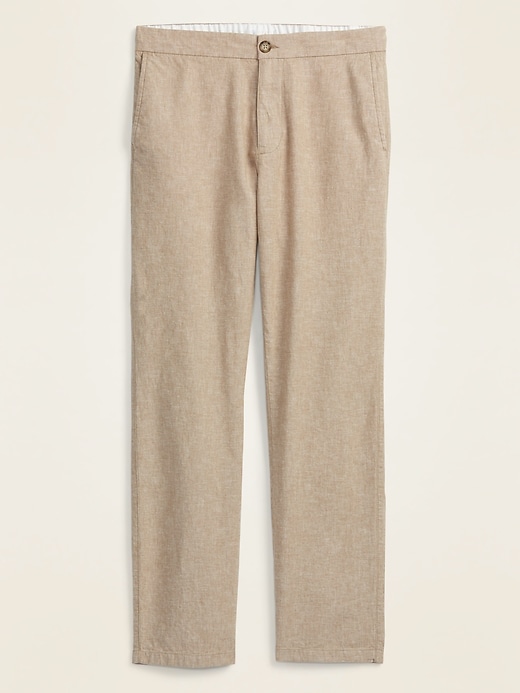 View large product image 1 of 1. Slim Built-In Flex Linen-Blend Interior Drawstring Pants