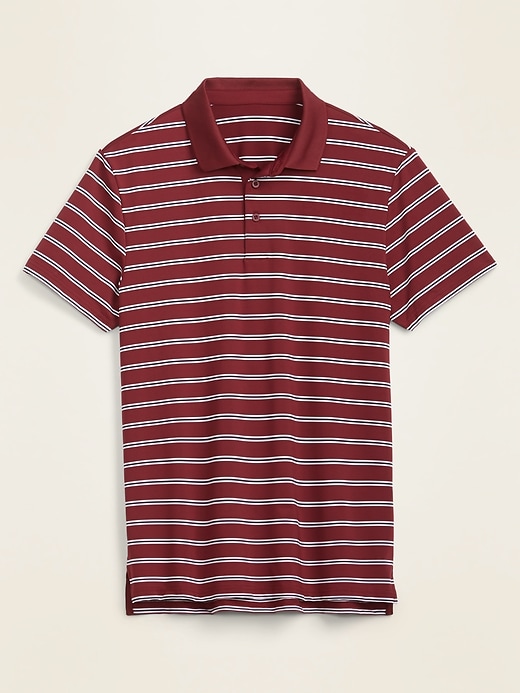 Old Navy - Luxe Dry-Quick Built-In Flex Striped Short-Sleeve Polo for Men