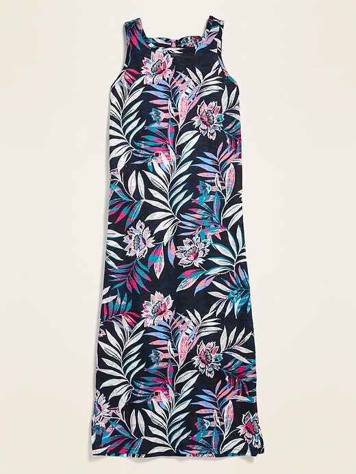 Printed Slub-Knit Bow-Back Maxi Sundress for Girls | Old Navy