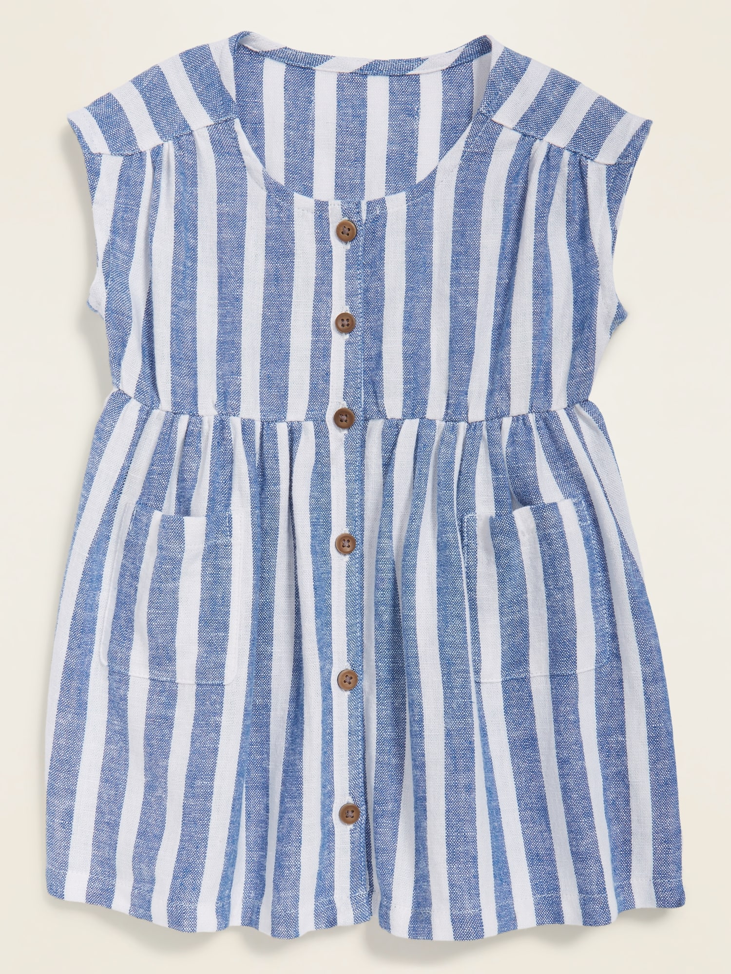 Printed Linen-Blend Utility-Pocket Dress for Baby | Old Navy
