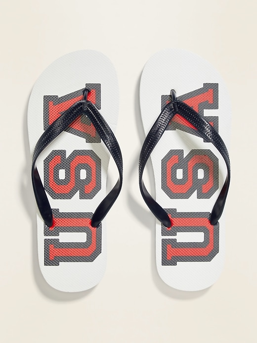 View large product image 1 of 1. Printed Flip-Flops