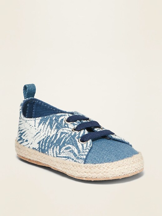 View large product image 1 of 4. Twill Espadrille Sneakers for Baby