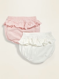 Unisex Jersey Ruffle-Back Bloomer Shorts 2-Pack for Baby