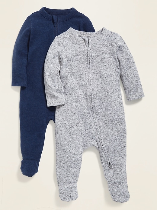 View large product image 1 of 2. Unisex Cozy Sleep & Play One-Piece 2-Pack for Baby
