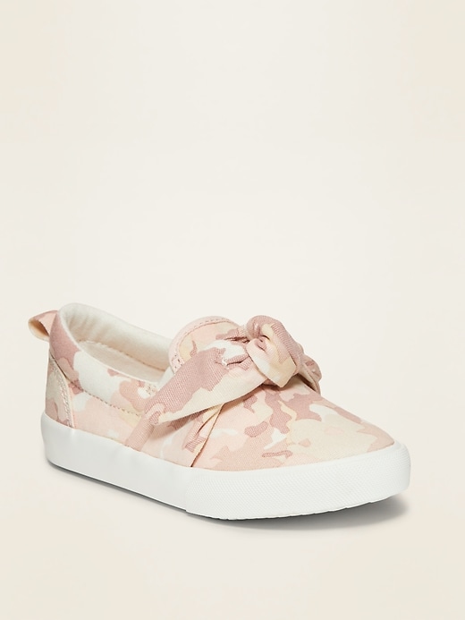 Old Navy Canvas Bow-Tie Slip-Ons for Toddler Girls. 1