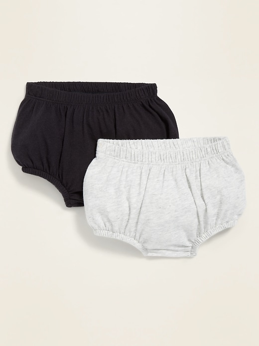 View large product image 1 of 1. Unisex Jersey Ruffle-Back Bloomer Shorts 2-Pack for Baby