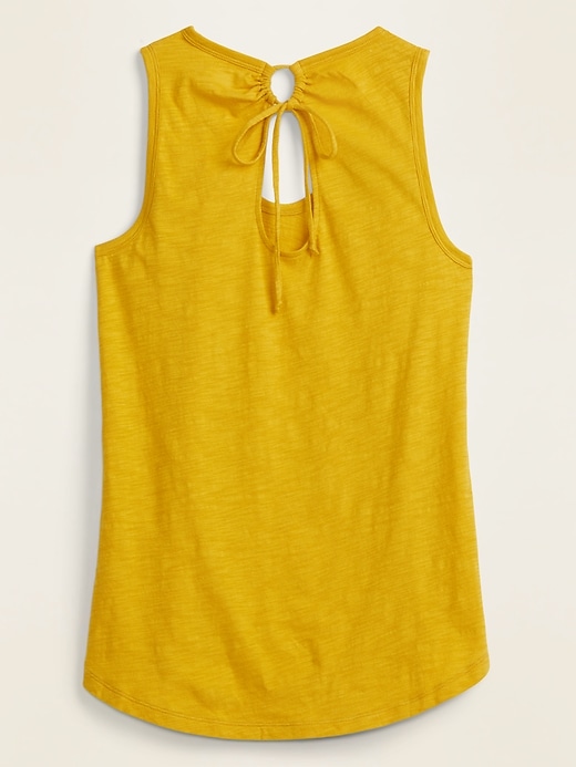 View large product image 2 of 2. Slub-Knit Tie-Back Tank Top for Women