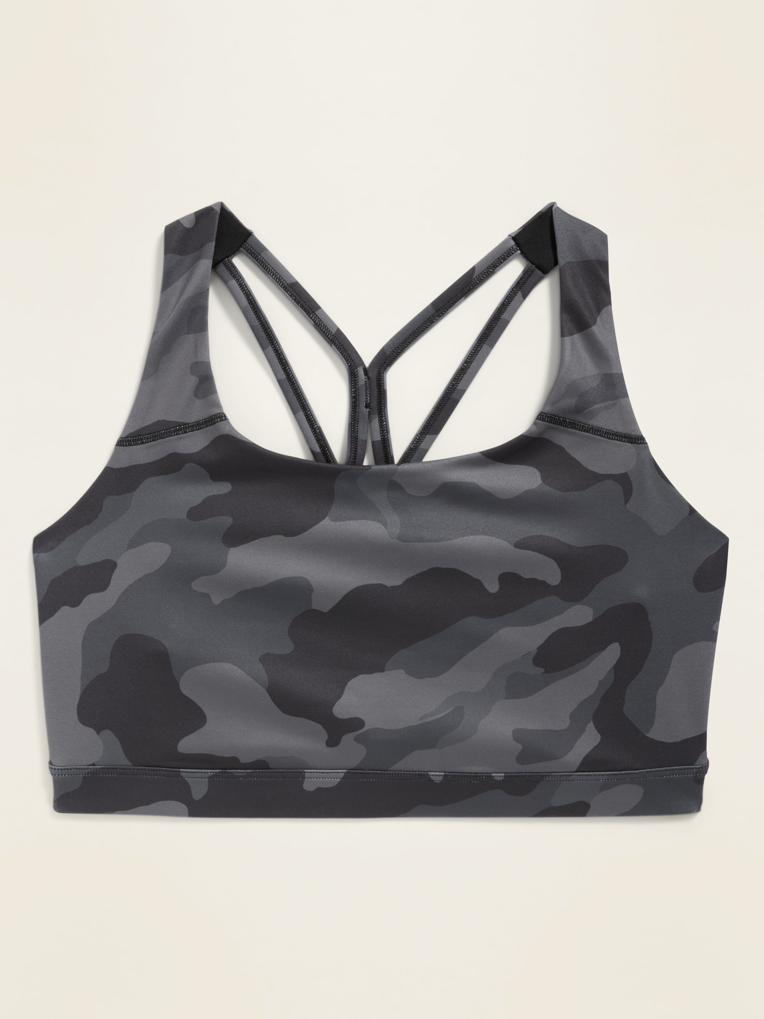 Old Navy Women's Medium Support Strappy Sports Bra Size S- BLACK- NWT