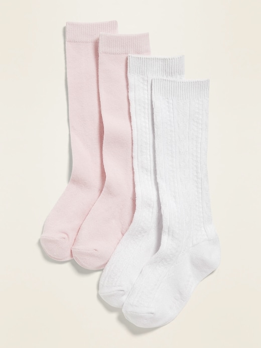 View large product image 1 of 1. Knee-High Uniform Socks 2-Pack for Toddler Girls