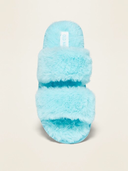View large product image 2 of 3. Faux-Fur Slide Slippers for Girls