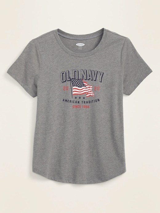 View large product image 1 of 1. EveryWear 2020 U.S. Flag Graphic Tee for Women