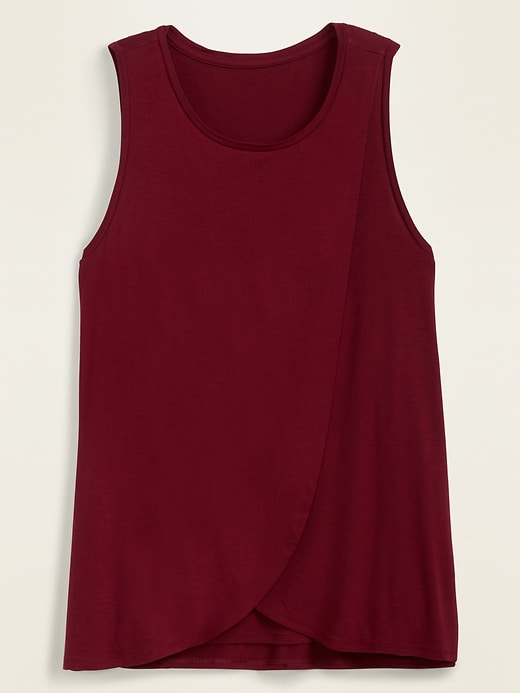 View large product image 1 of 1. Maternity Cross-Front Sleeveless Nursing Tank