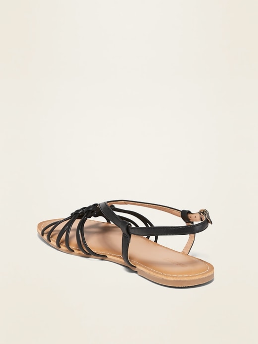 Image number 3 showing, Faux-Leather Strappy Sandals