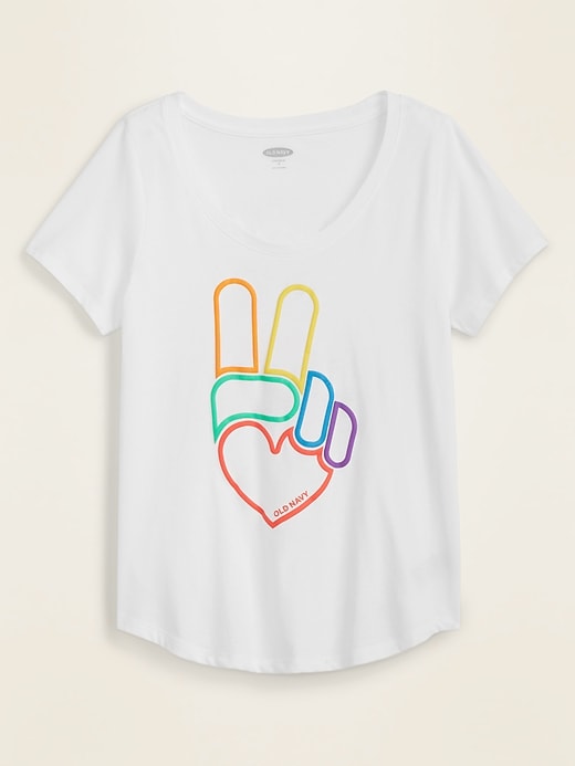 View large product image 1 of 2. EveryWear Pride Graphic Scoop-Neck T-Shirt for Women