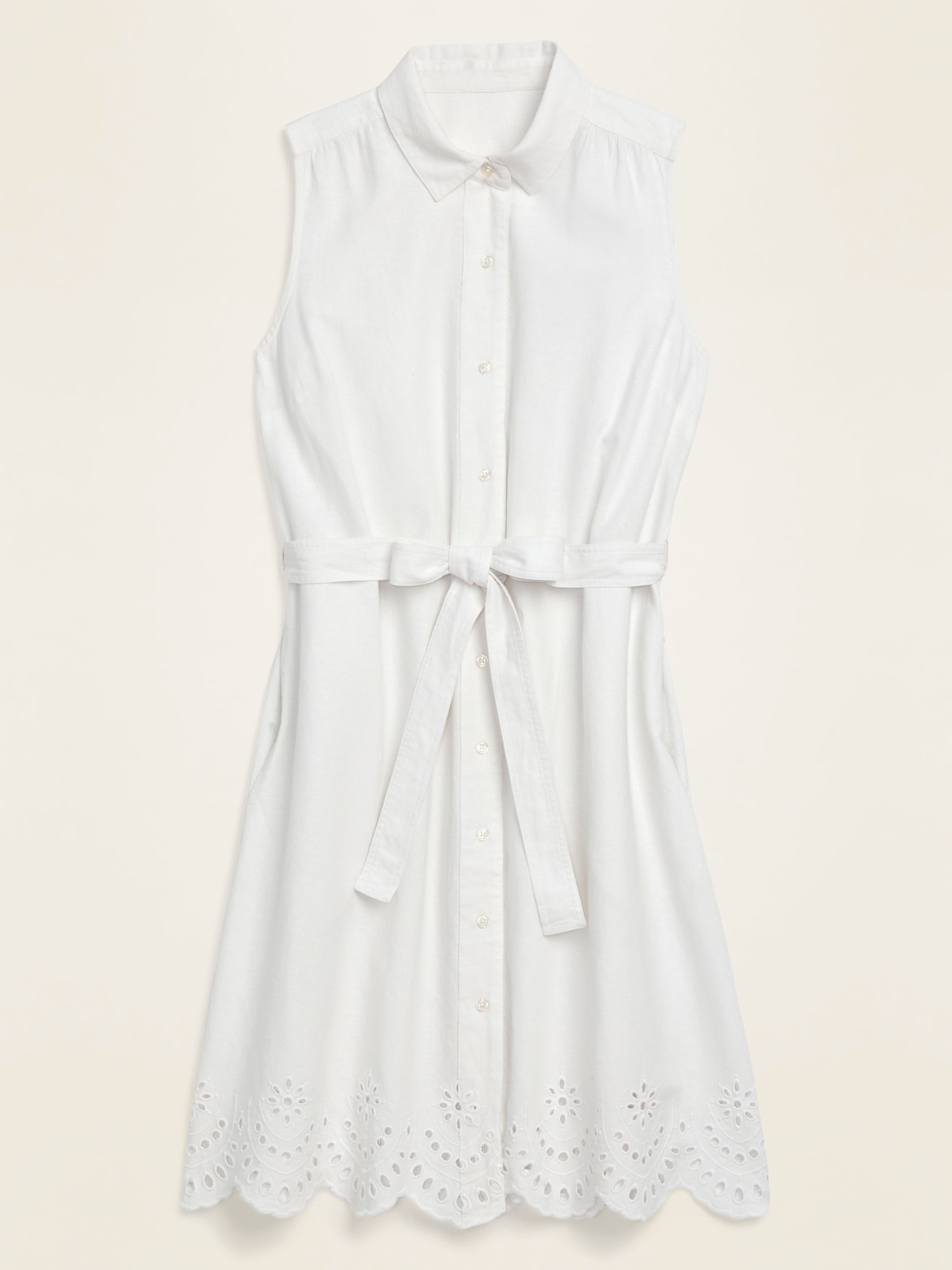 old navy white linen dress