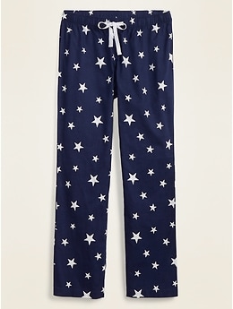 Printed Poplin Pajama Pants for Women Old Navy