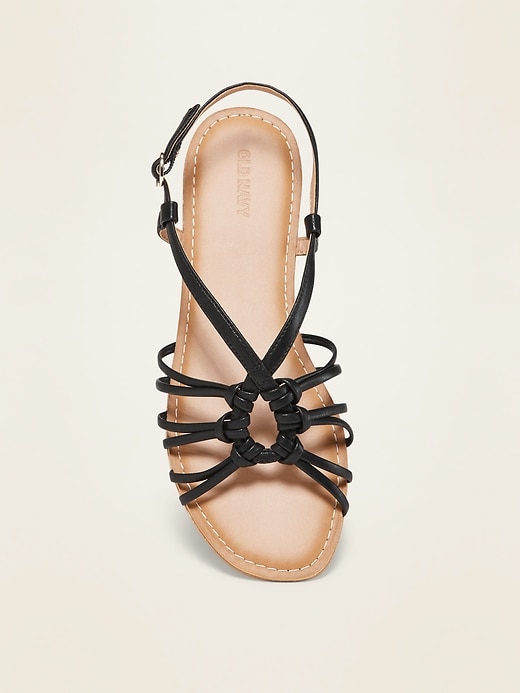 Image number 2 showing, Faux-Leather Strappy Sandals