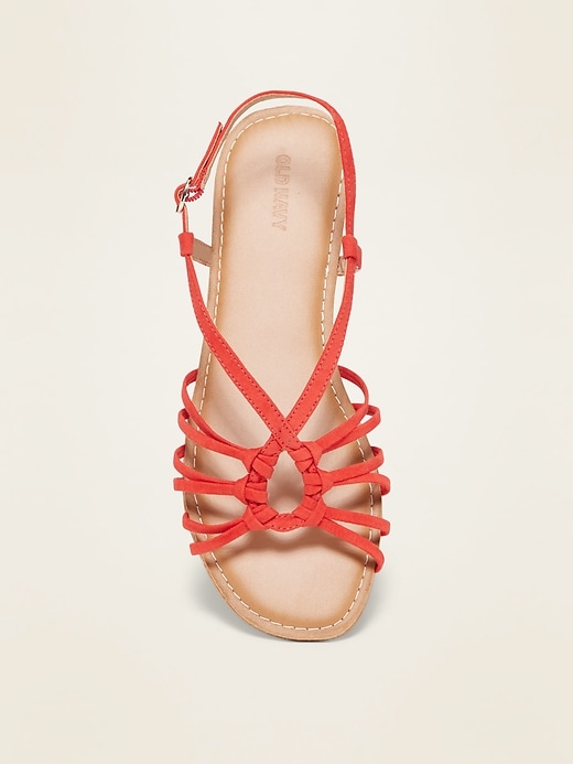 Image number 2 showing, Strappy Faux-Suede Sandals