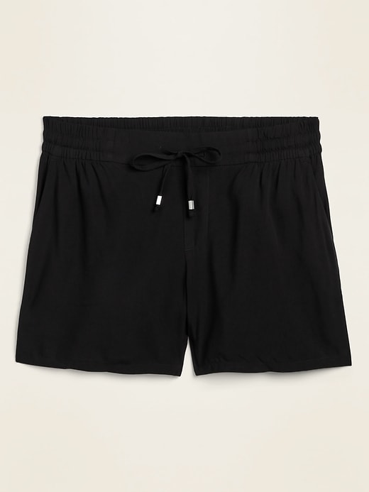 View large product image 1 of 1. Mid-Rise Soft-Woven Pull-On Shorts for Women -- 4-inch inseam