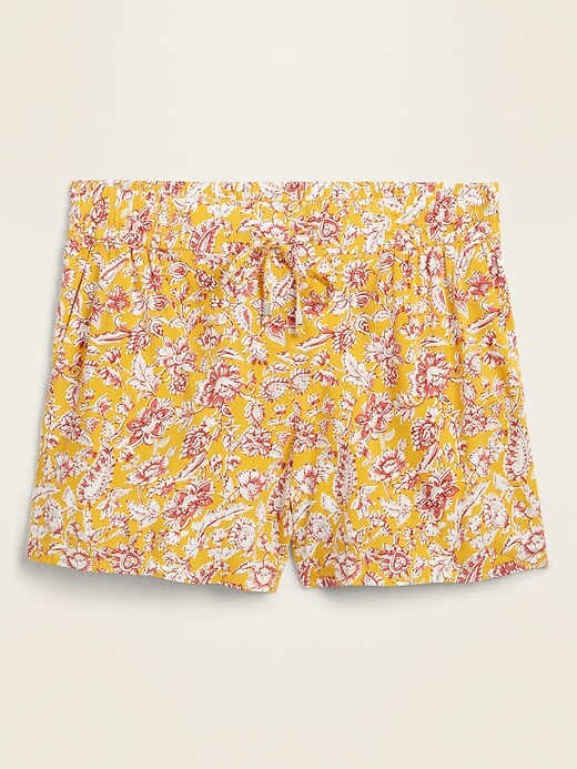 View large product image 1 of 1. Mid-Rise Soft-Woven Pull-On Shorts for Women -- 4-inch inseam