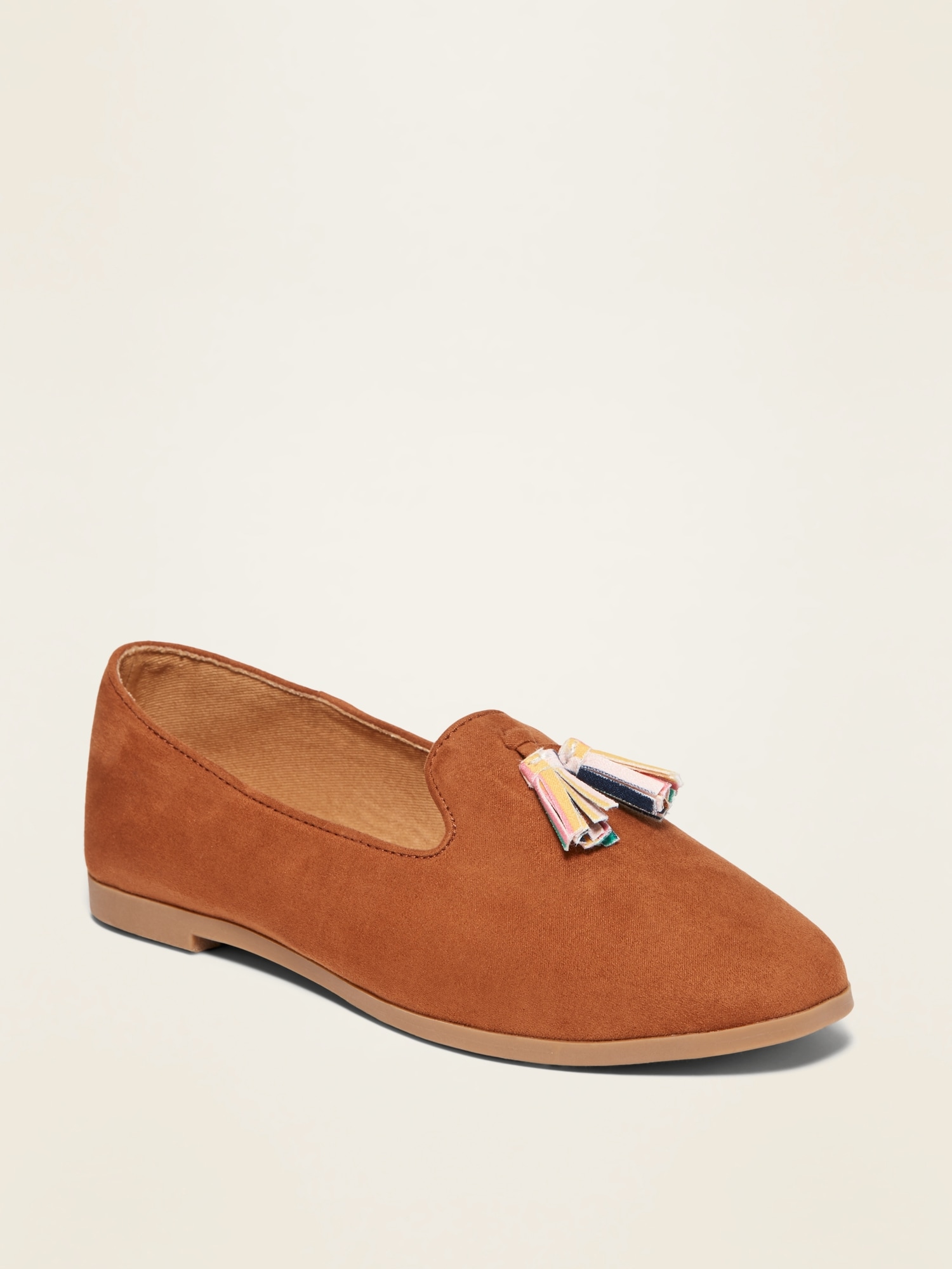 Faux suede sales tassel loafer