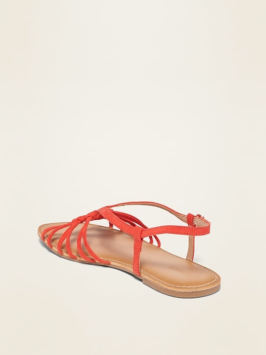 Image number 3 showing, Strappy Faux-Suede Sandals