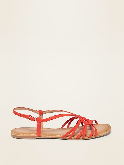 Image number 4 showing, Strappy Faux-Suede Sandals