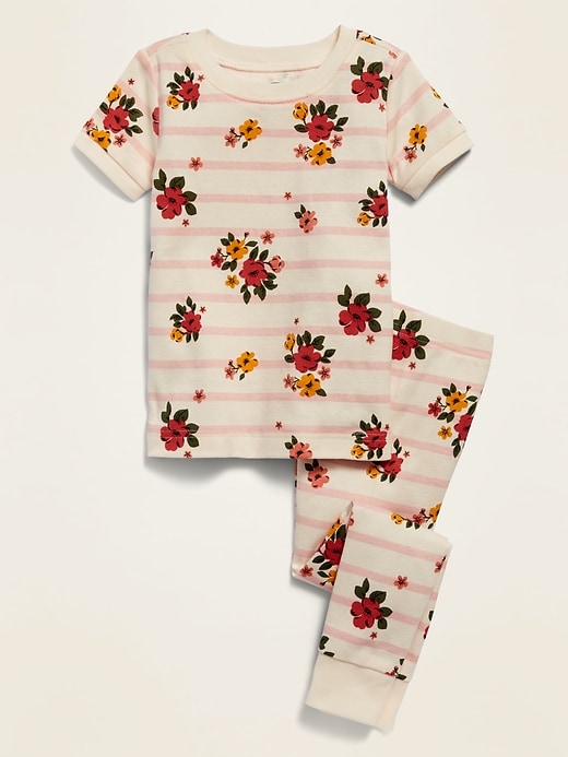 View large product image 1 of 1. Unisex Floral-Print Pajama Set for Toddler & Baby