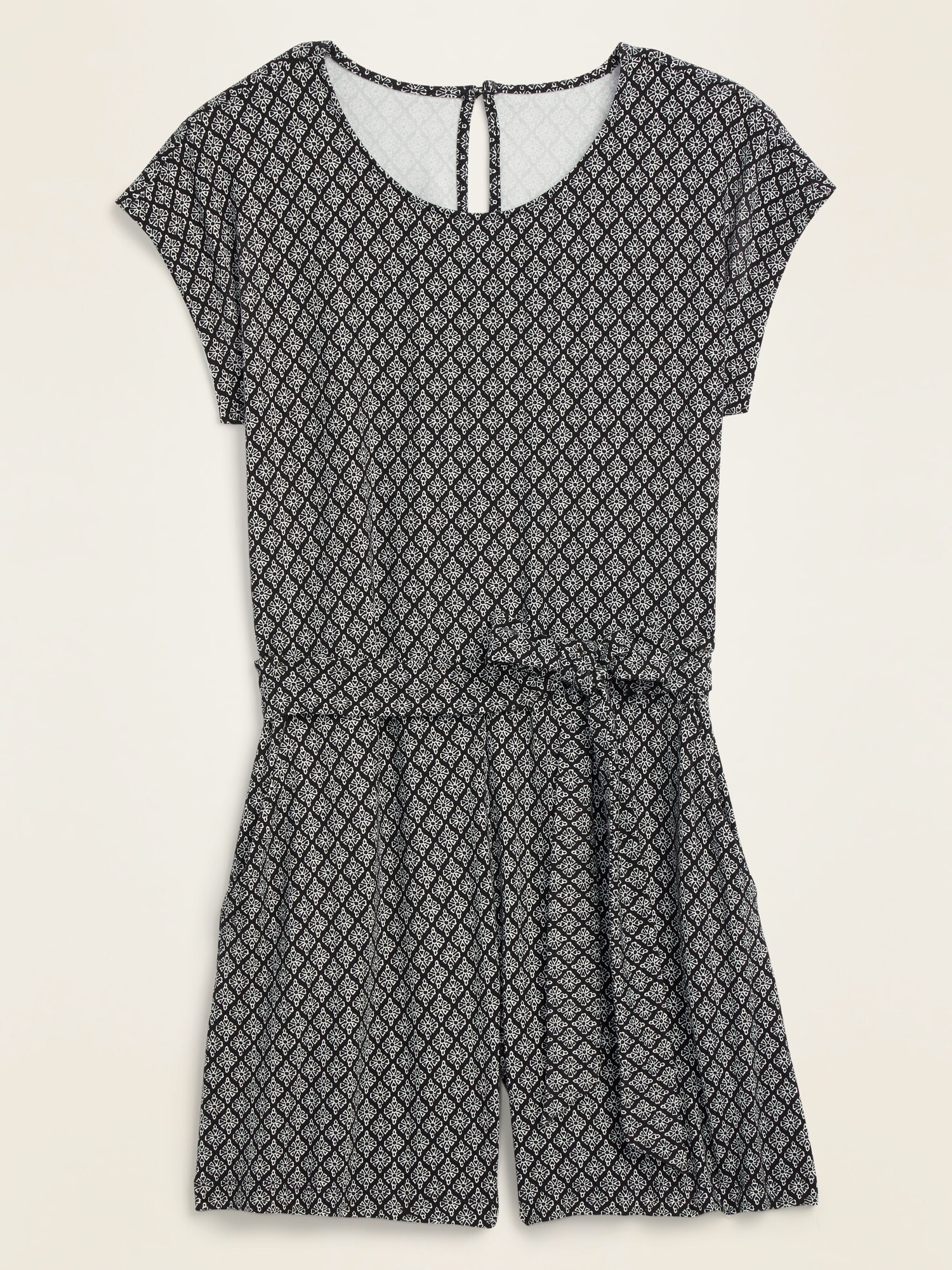 Jersey TieBelt Romper Old Navy