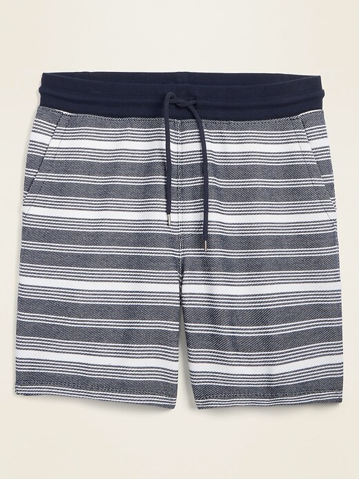 View large product image 1 of 1. French Terry Baja-Stripe Jogger Shorts -- 7.5-inch inseam