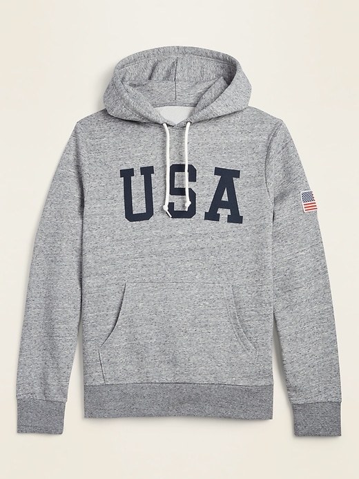View large product image 1 of 1. USA-Graphic Unisex Pullover Hoodie
