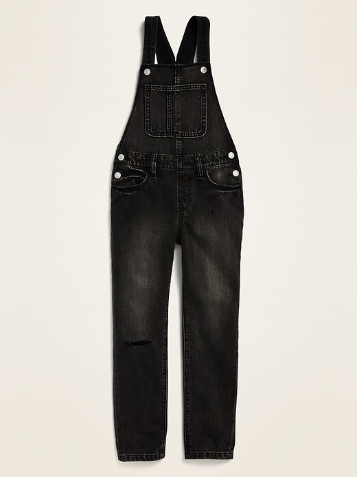 View large product image 1 of 3. Black Jean Overalls for Girls