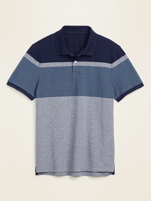 View large product image 1 of 1. Moisture-Wicking Color-Blocked Pro Polo