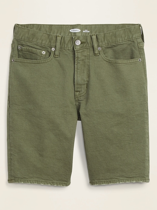 View large product image 1 of 1. Slim Built-In Flex Pop-Color Jean Shorts -- 9-inch inseam