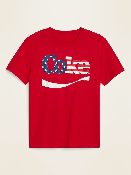View large product image 1 of 1. Coke&#174 Americana Graphic Gender-Neutral Tee & Women