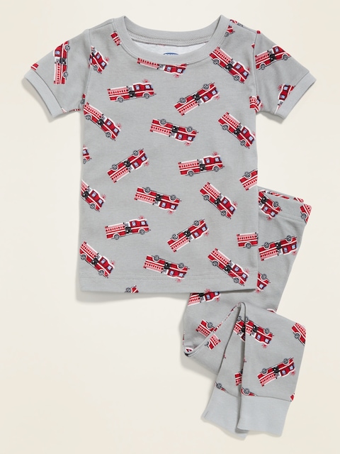Unisex Fire Engine Pajama Set for Toddler & Baby - Fire Engine
