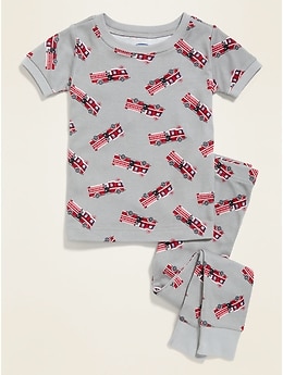 GAP Toddler Boy Fire truck Pajama Set BabyGap Sleepwear PJS 2Pcs Long Sleeve NWT 
