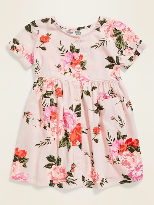 Floral-Print Button-Front Fit & Flare Dress for Toddler Girls | Old Navy