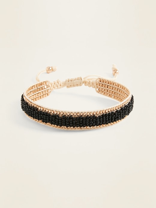 View large product image 1 of 1. Seed-Bead Corded Stretch Bracelet for Women