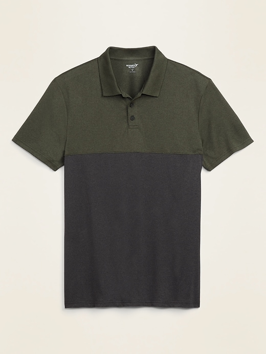 View large product image 1 of 1. Go-Dry Cool Odor-Control Color-Blocked Core Polo