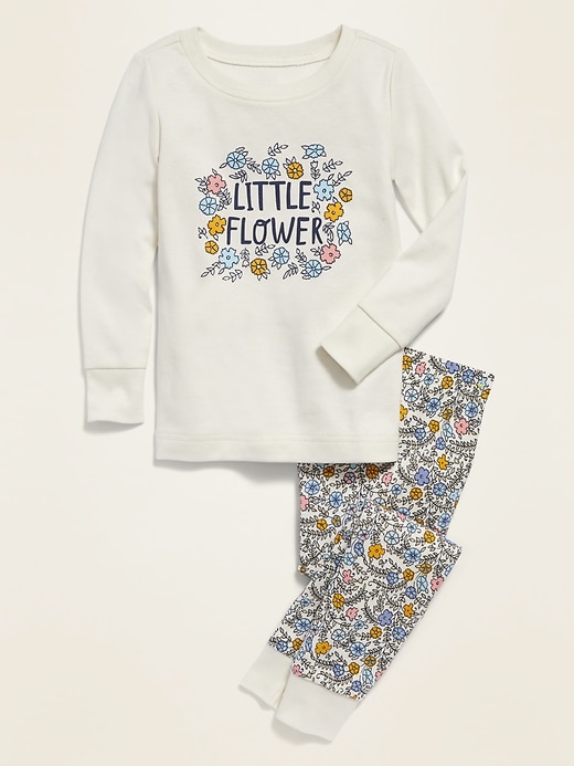 View large product image 1 of 1. "Little Flower" Pajama Set for Toddler Girls & Baby