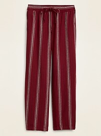 wide leg striped linen pants