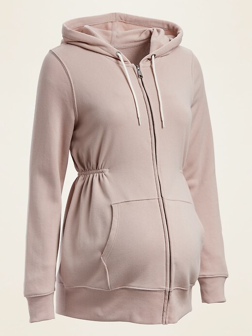 View large product image 1 of 1. Maternity Cinched-Waist Hoodie