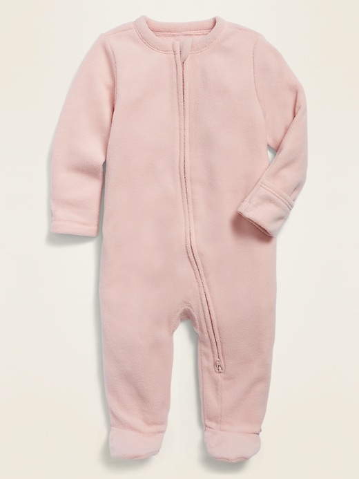 View large product image 1 of 1. Unisex Micro Fleece Sleep & Play One-Piece for Baby
