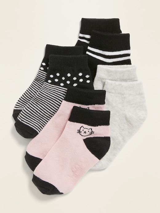 View large product image 1 of 1. Unisex Ankle Socks 4-Pack for Toddler & Baby